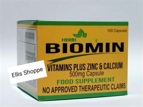 biomin plus|BIOMIN VITAMINS PLUS ZINC & CALCIUM 500mg FOOD .